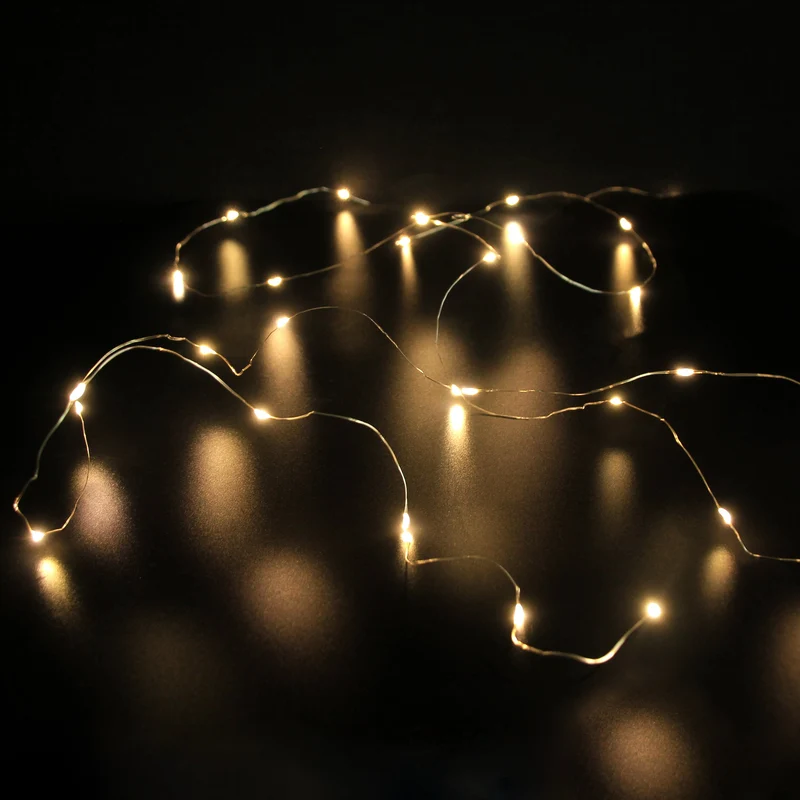 Lexi Lighting Battery Operated 40 Micro LED String Lights with Timer - Warm White