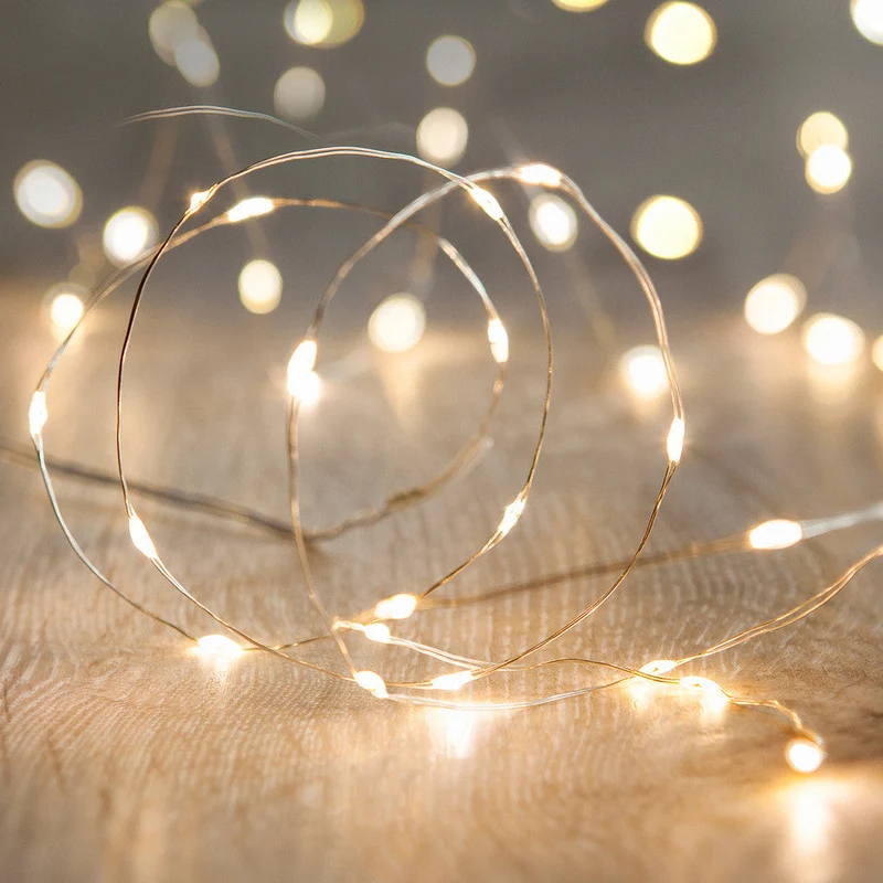 Lexi Lighting Battery Operated 40 Micro LED String Lights with Timer - Warm White