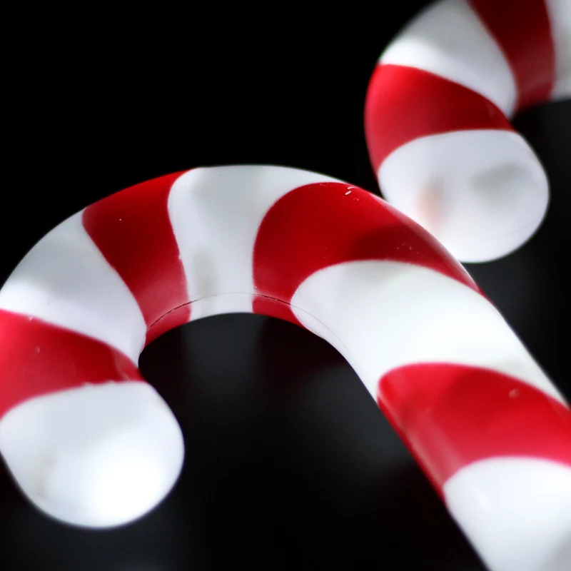 Lexi Lighting Dual Power Set of 6 LED Candy Cane Stakes Path Light