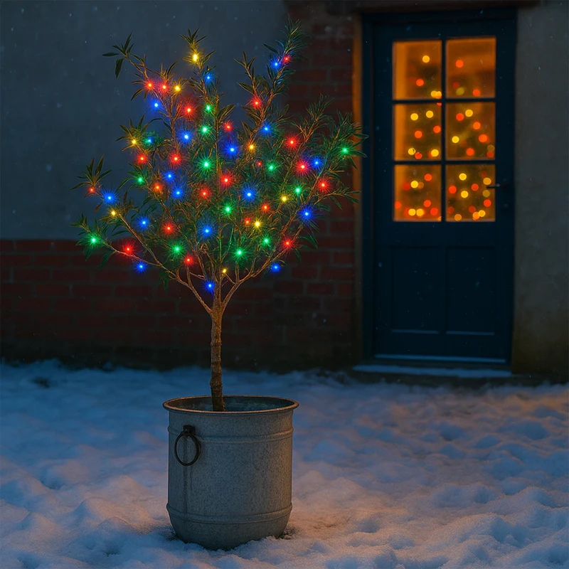 Lexi Lighting Battery Operated 400 LED String Light Clear Cable - Multicolour