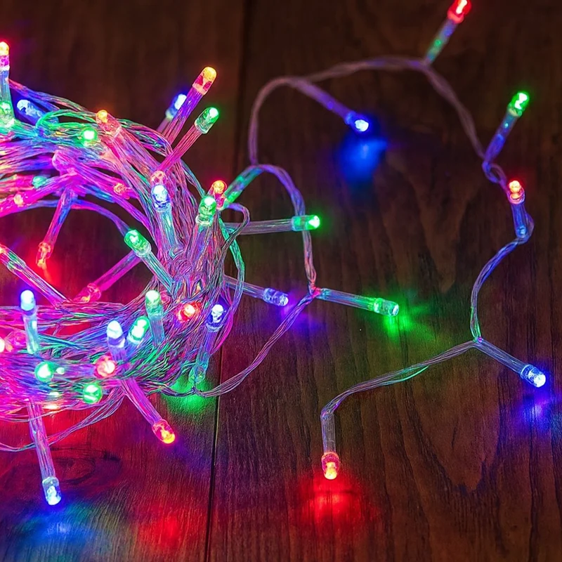 Lexi Lighting Battery Operated 400 LED String Light Clear Cable - Multicolour