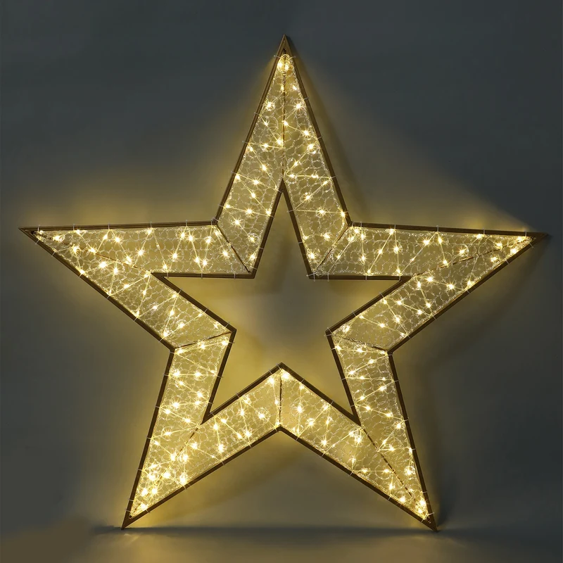 Lexi Lighting 2D 1.2M Mesh Star with twinkle LED - Warm White