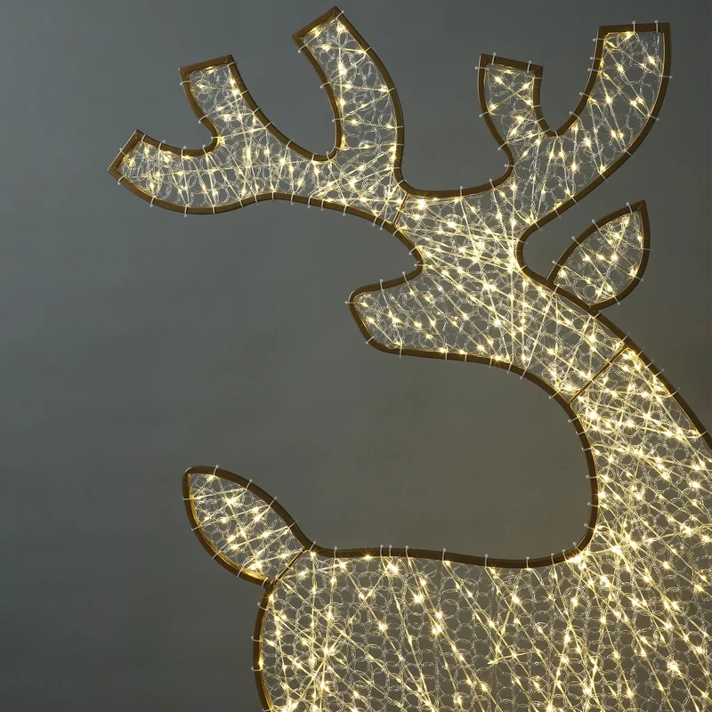 Lexi Lighting 2D 1.8m Mesh Reindeer with twinkle LED - Warm White