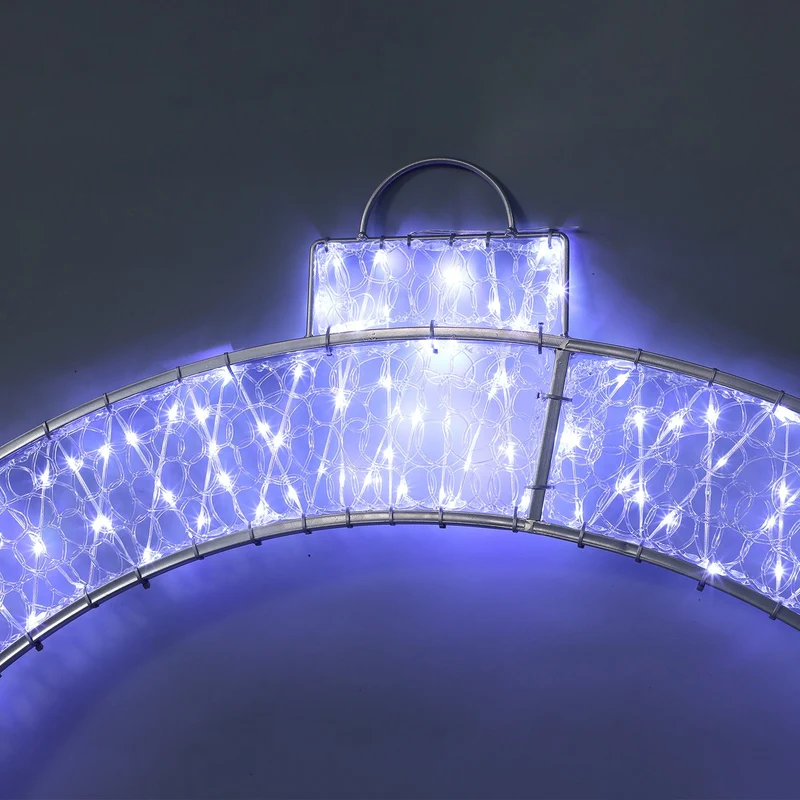 Lexi Lighting 2D 1.2M Mesh Christmas Bauble Ring with twinkle LED - White