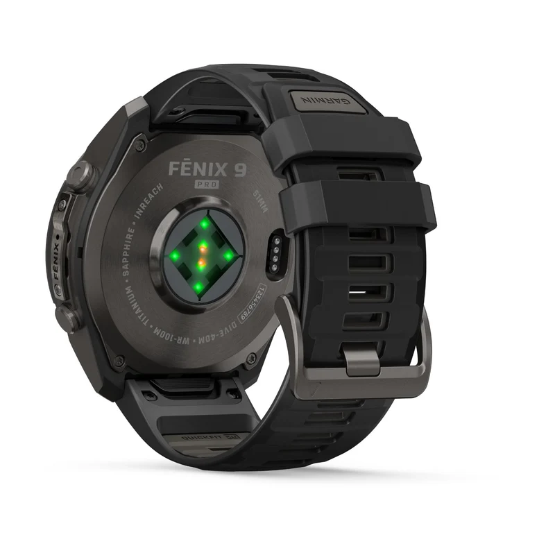 Garmin fenix 9 Pro InReach 51mm Carbon Grey DLC Titanium with Black/Pebble Grey Silicone Band