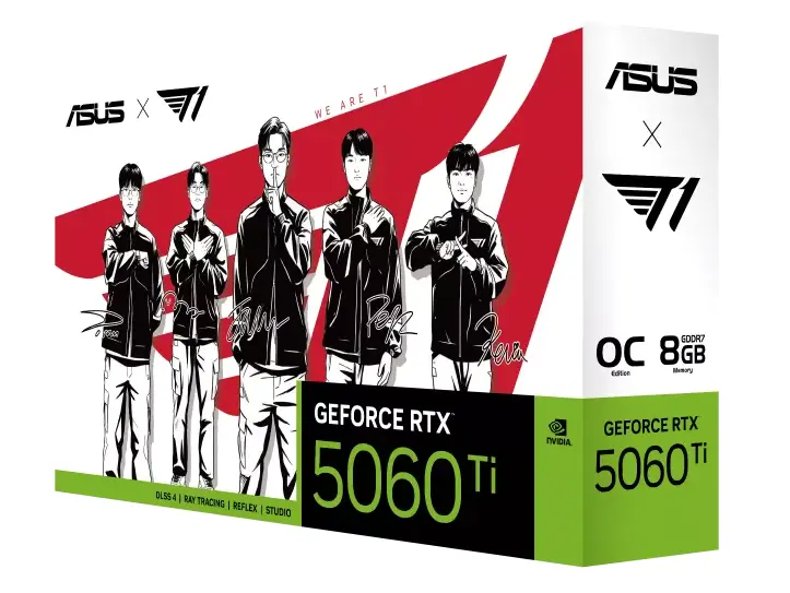 ASUS T1 Edition GeForce RTX 5060 Ti 8GB GDDR7 Graphics Card