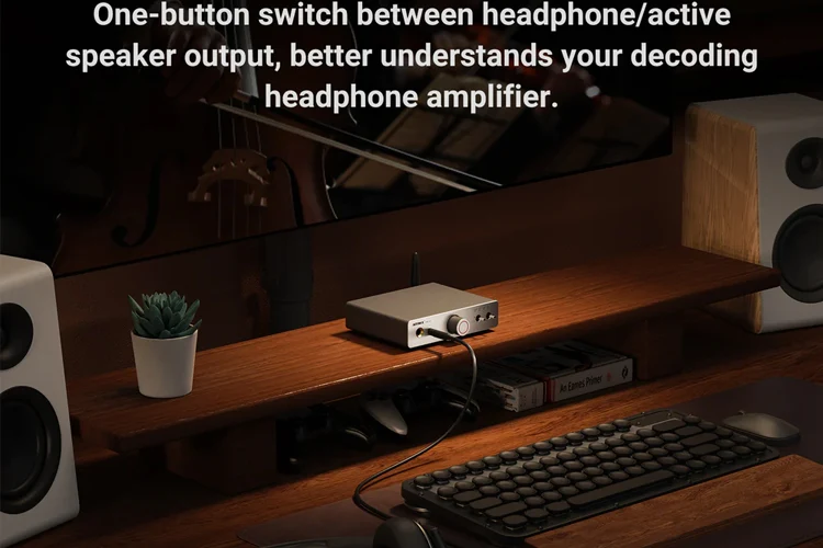 AIYIMA DAC-A7 Bluetooth 5.4 DAC Desktop Headphone Amplifier (Silver)