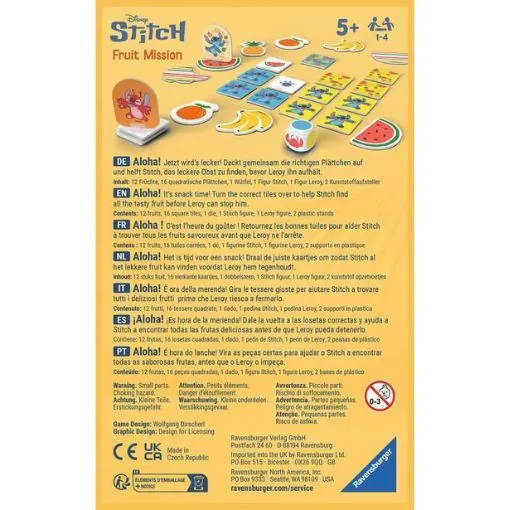 Ravensburger - Disney Stitch Fruit Mission Game