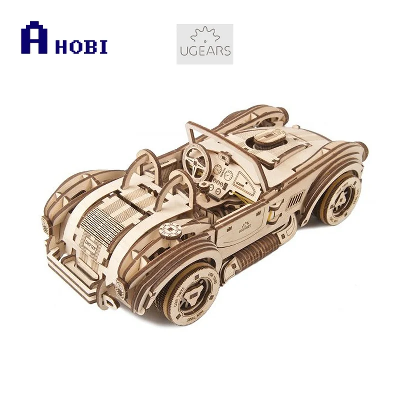 Ugears Drift Cobra Racing Car Wooden Kit 3D Puzzle DIY Toy Model