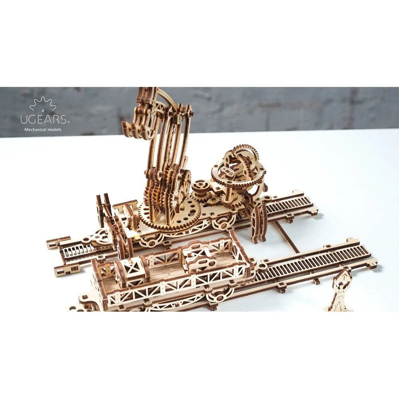 UGears Wooden Self Propelled 3D Puzzle Rail Mounted Manipulator Kit