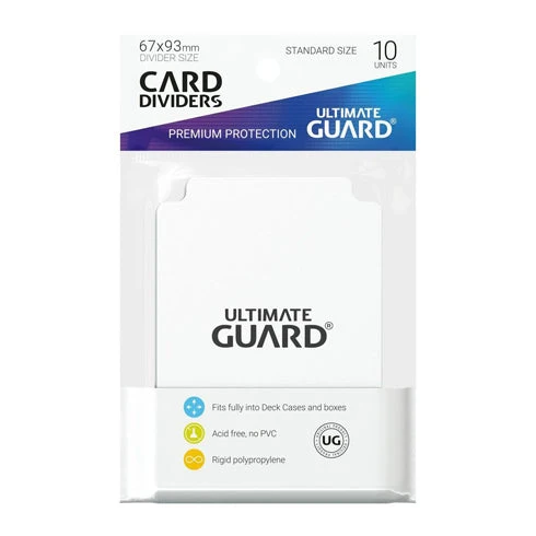 Ultimate Guard Card Dividers Standard Size White 10ct
