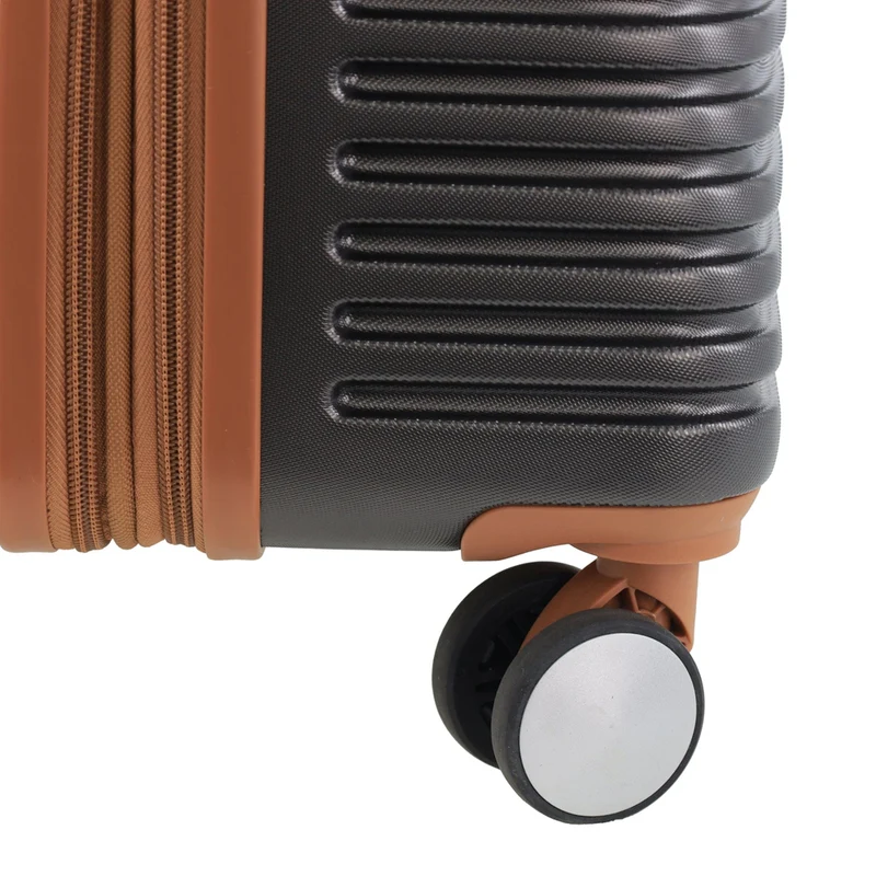 Pierre Cardin Large Hard-Shell Suitcase Travel Luggage 80cm Charcoal