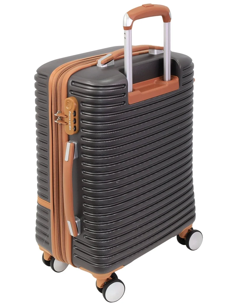 Pierre Cardin Cabin Hard-Shell Suitcase Travel Luggage 54cm Charcoal