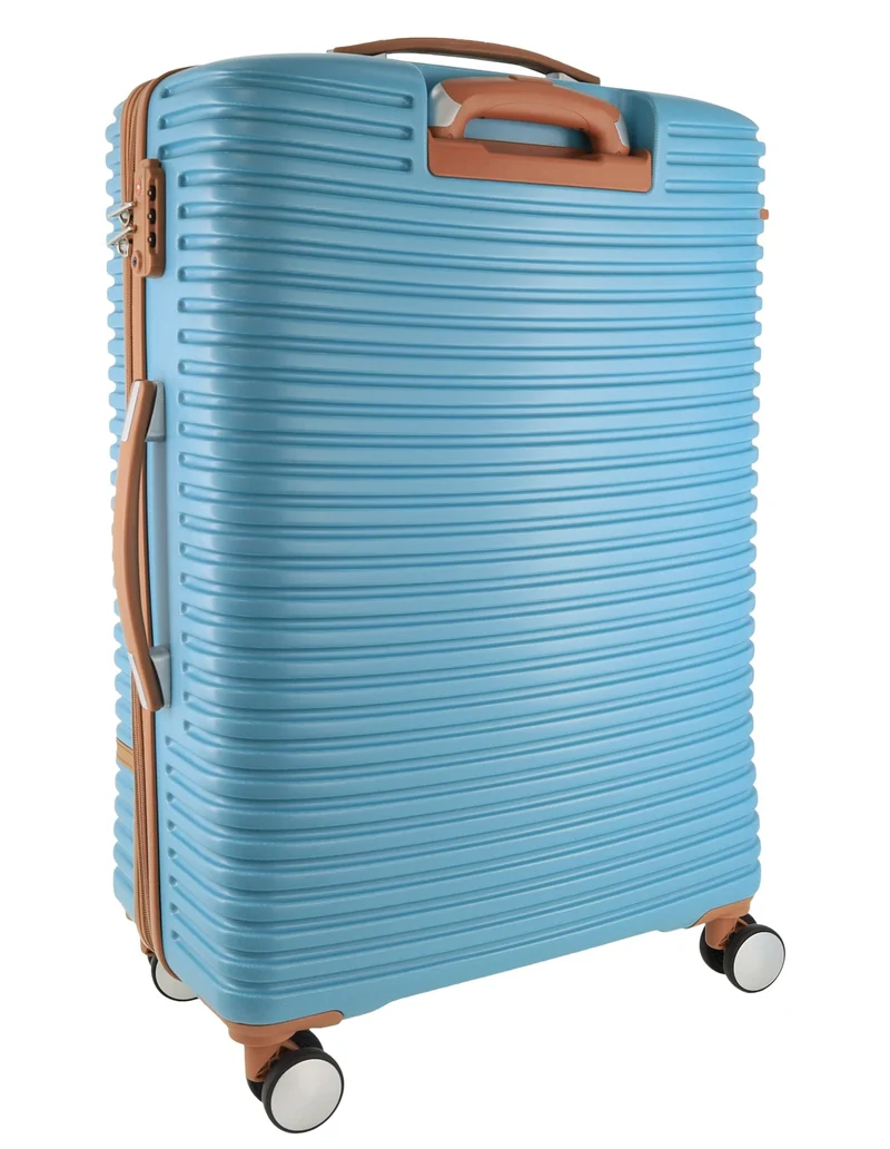 Pierre Cardin Large Hard-Shell Suitcase & Mini Beauty Case Set w/ Tag Blue