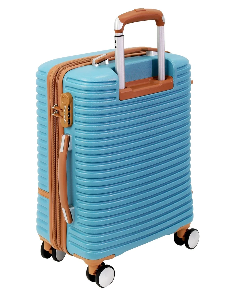Pierre Cardin Cabin Hard-Shell Suitcase & Mini Beauty Travel Case Set Blue