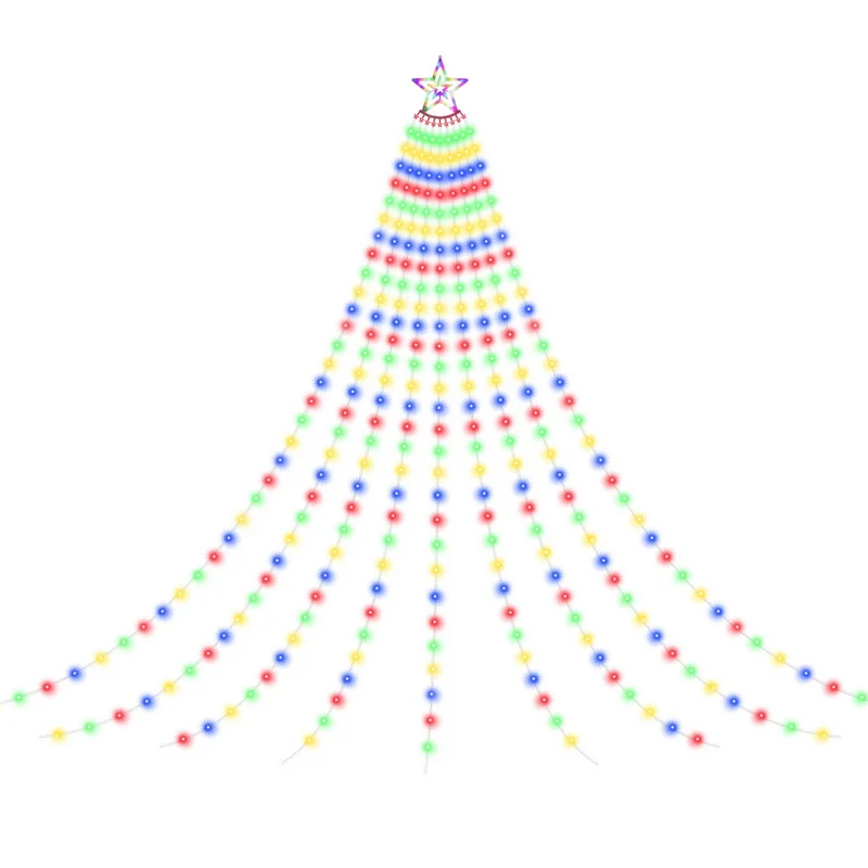 Jingle Jollys 3.8M Christmas Lights Waterfall String Light 340 LED