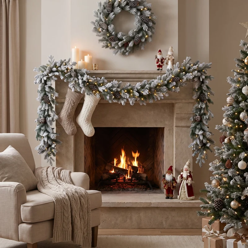Christabelle 2.7m Christmas Garland with Lights - Dorchester