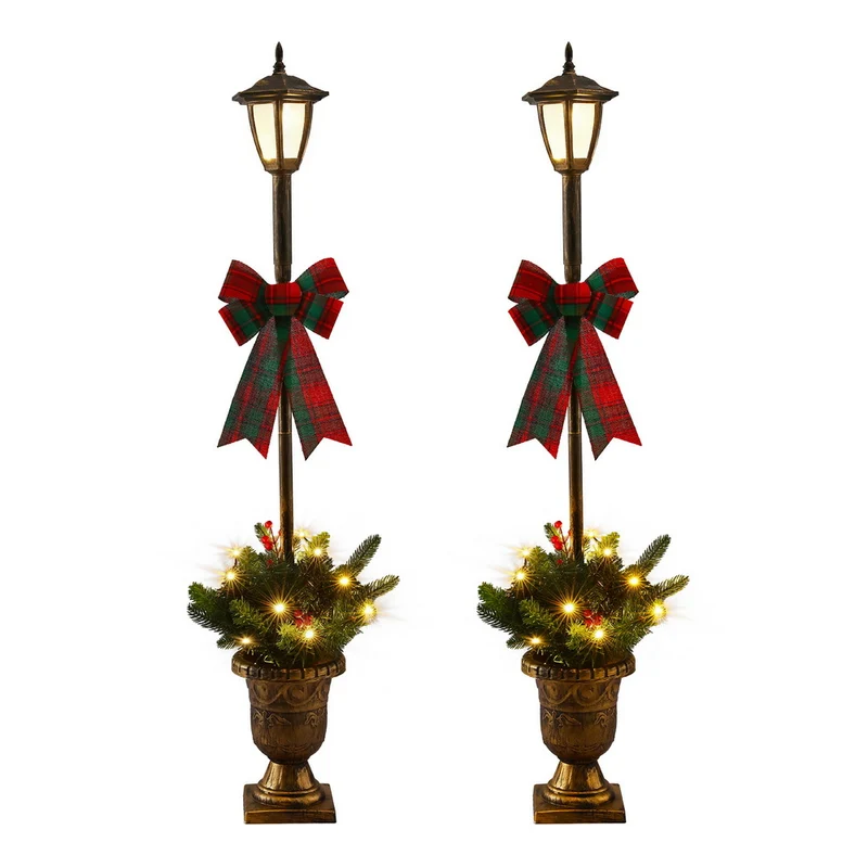 Jingle Jollys Christmas Lights 125cm Lamp Post 50 LED Fairy Light Decorations