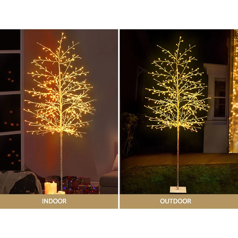Jingle Jollys Solar Christmas Tree 2.1m Twigs 480 LED Lights Xmas Tree