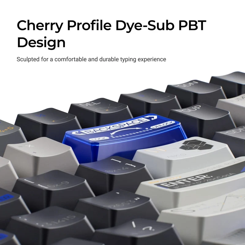 Keychron Unknown Number Navy - Cherry Profile Dye-Sub PBT Full Keycap Set (Full Set 141 Keys) (Unknown Number Navy)