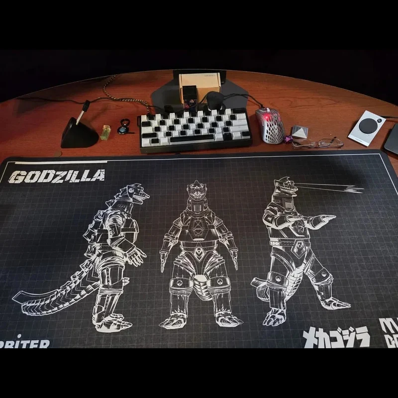 ARBITER STUDIO Black Mechagodzilla XXL 1000x500mm Cloth Mousepad