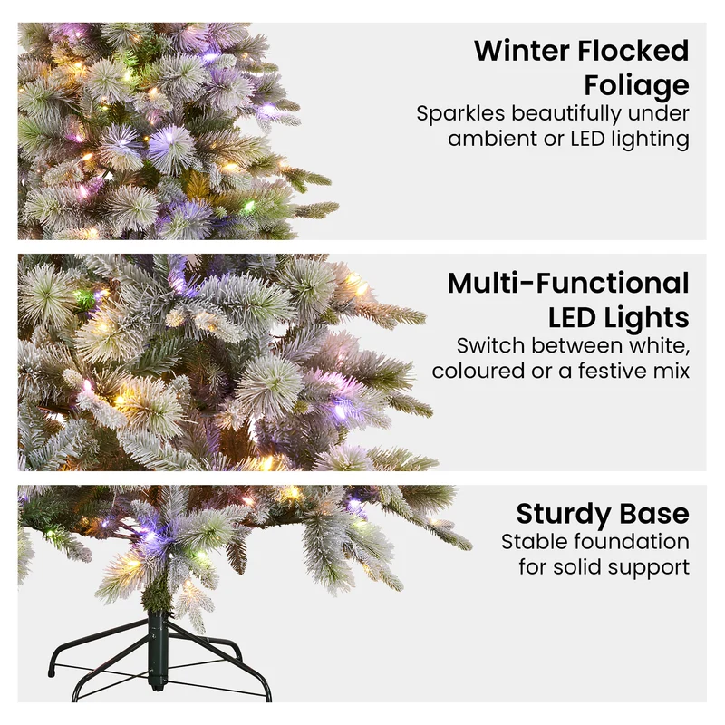 Christabelle 7.5ft Snowy Stamford Spruce Christmas Tree