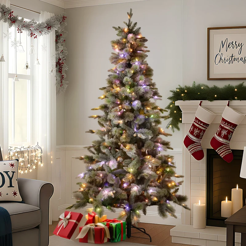 Christabelle 7.5ft Snowy Stamford Spruce Christmas Tree