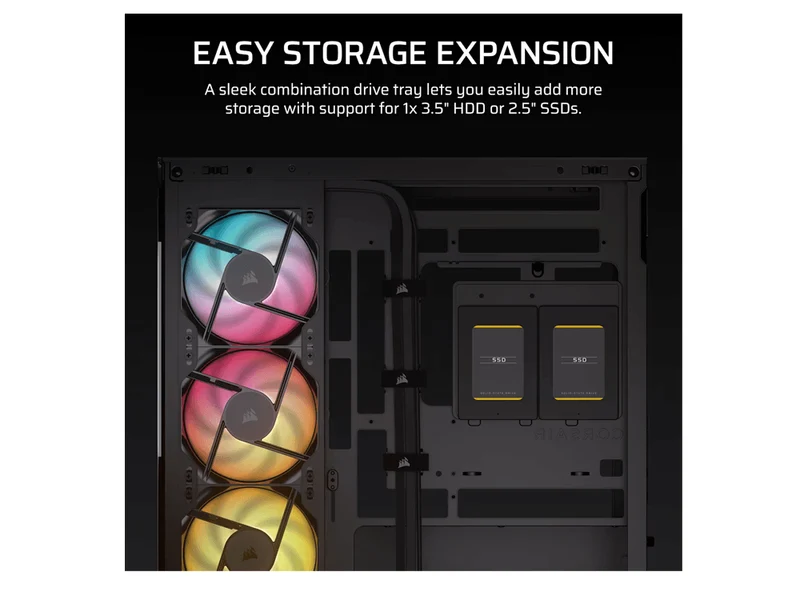 Corsair 2800X RS-R ARGB Micro-ATX PC Case - Black