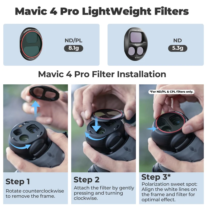 Freewell 12-Pack Mega Split Filter Set for DJI Mavic 4 Pro