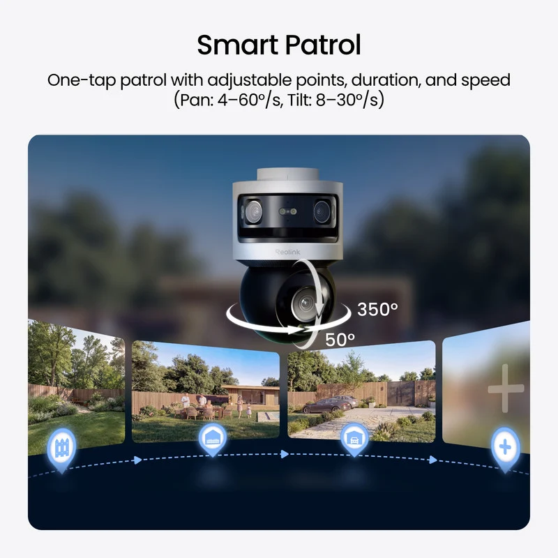 Reolink OMVI 3i PoE x4 Bundle RLN16-410 Triple-Lens Security Camera 10MP 180° Panoramic