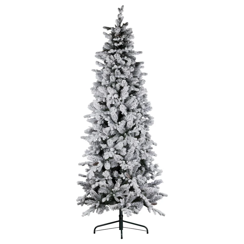 Christabelle Snowy Pencil Tree with White LEDs 7.5ft