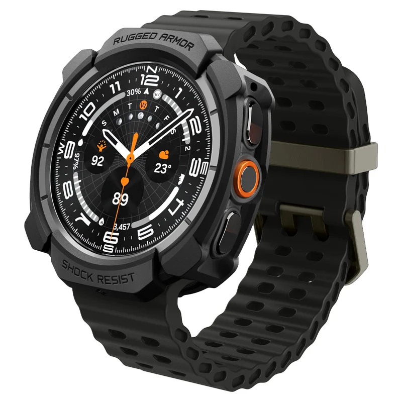 Spigen Galaxy Watch Ultra 2 47mm 2026 Rugged Armor Case (Black)