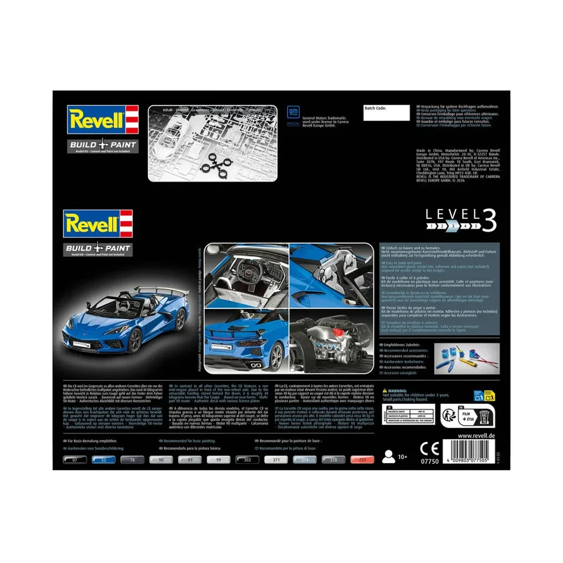 1/25 Corvette C8 Cabriolet Model Kit