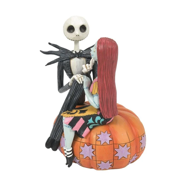 Jim Shore Disney Traditions - Jack and Sally on Pumpkin