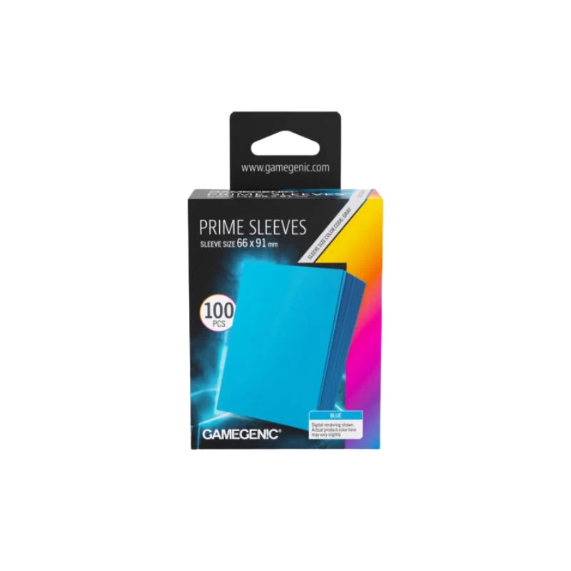 Gamegenic Prime Card Sleeves Blue (66mm x 91mm) (100 Sleeves Per Pack)