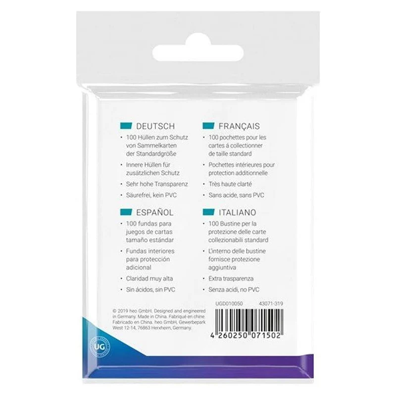 Ultimate Guard Precise-Fit Sleeves Standard Size Transparent 100ct