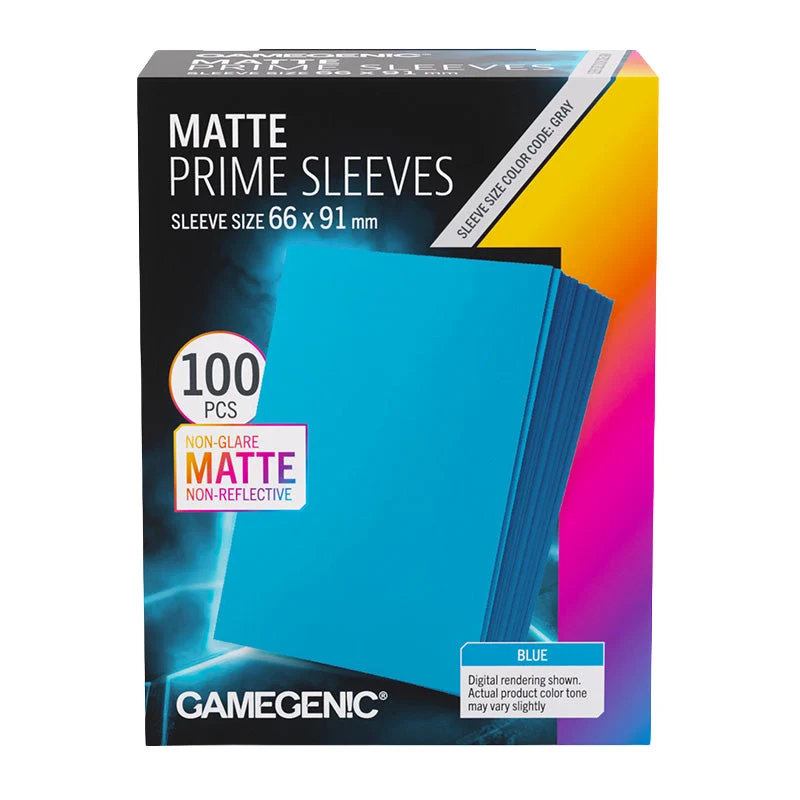 Gamegenic Matte Prime Card Sleeves Blue (66mm x 91mm) (100 Sleeves Per Pack)