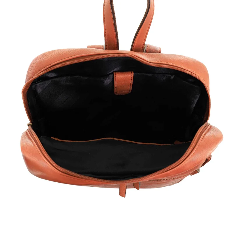 Pierre Cardin Vintage Leather Business/Laptop Backpack Bag 29x35cm Cognac