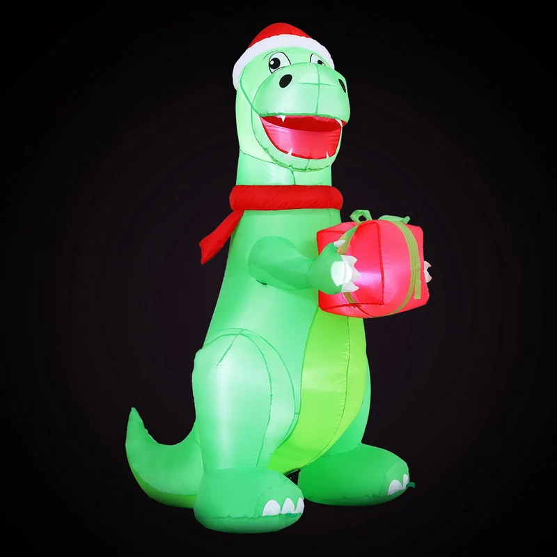Jingle Jollys Christmas Inflatable Dinosaur 1.8M Height LED Decorations Illuminated