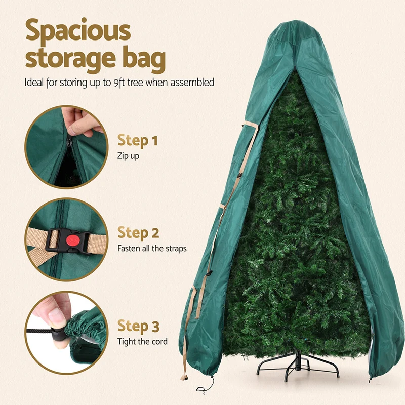 Jingle Jollys Christmas Tree Storage Bag Fits Up to 9ft Tree Xmas Bag Green