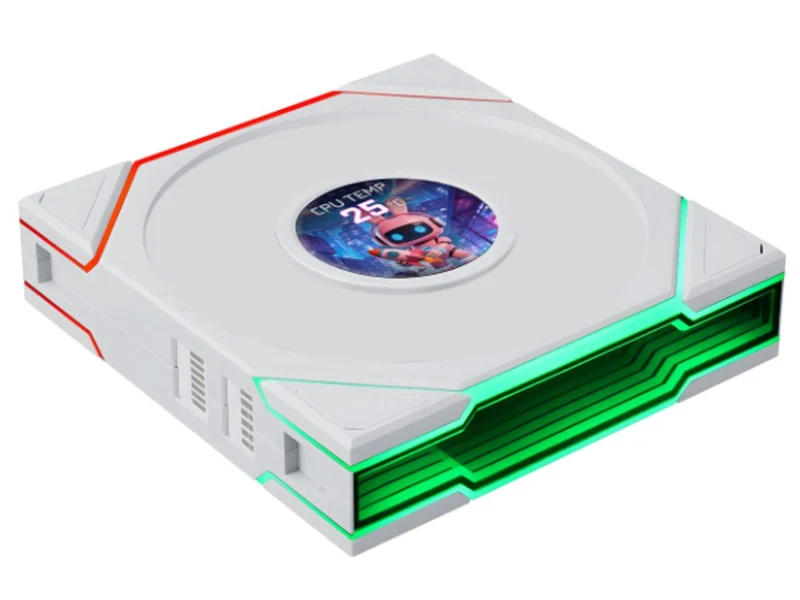 Lian Li Uni Fan TL Flex 1.8in LCD 2.4GHz Wireless 120mm ARGB Fan - White (12TLLCD1F1W)