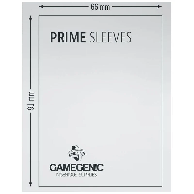 Gamegenic Prime Card Sleeves 66mmx91mm 100 Sleeves Per Pack (White)