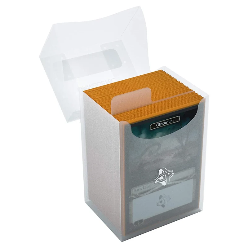 Gamegenic Deck Holder Holds 80 Sleeves Deck Box Cards (Clear)