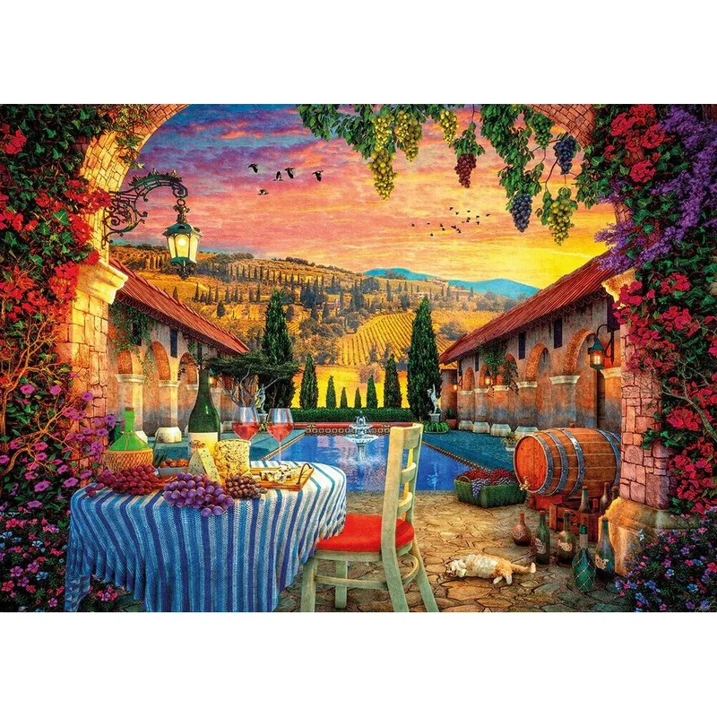 Gibsons 1000-Pieces Tuscany Sunset Puzzle