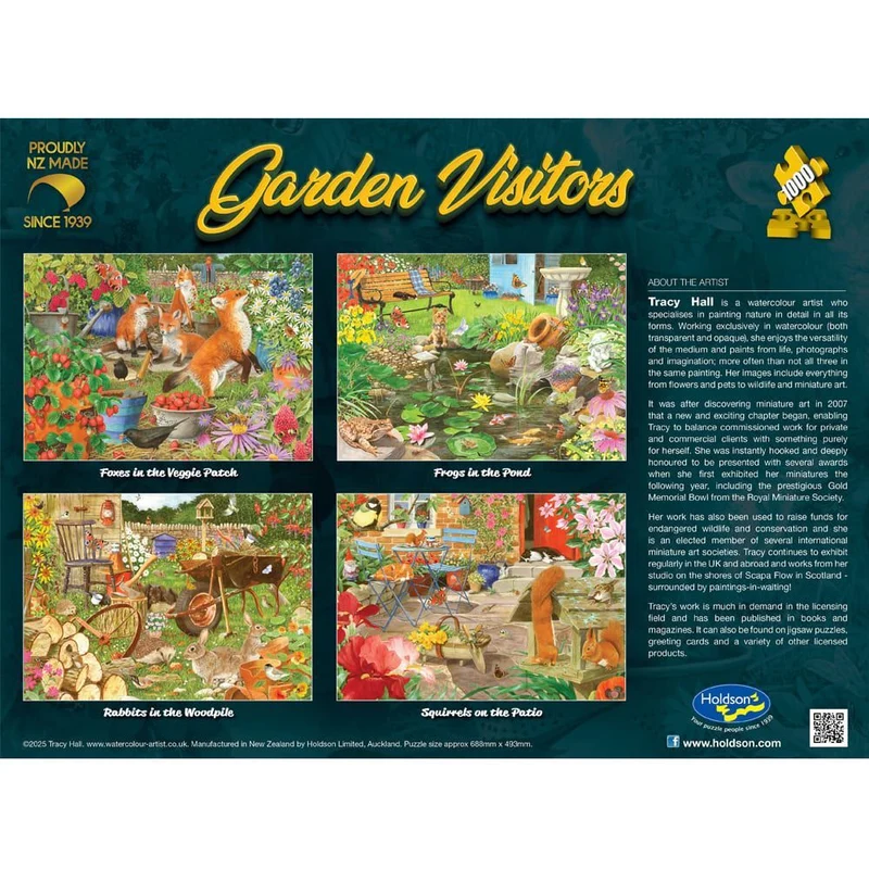 Holdson 1000pc Garden Visitors Squirrels Puzzle