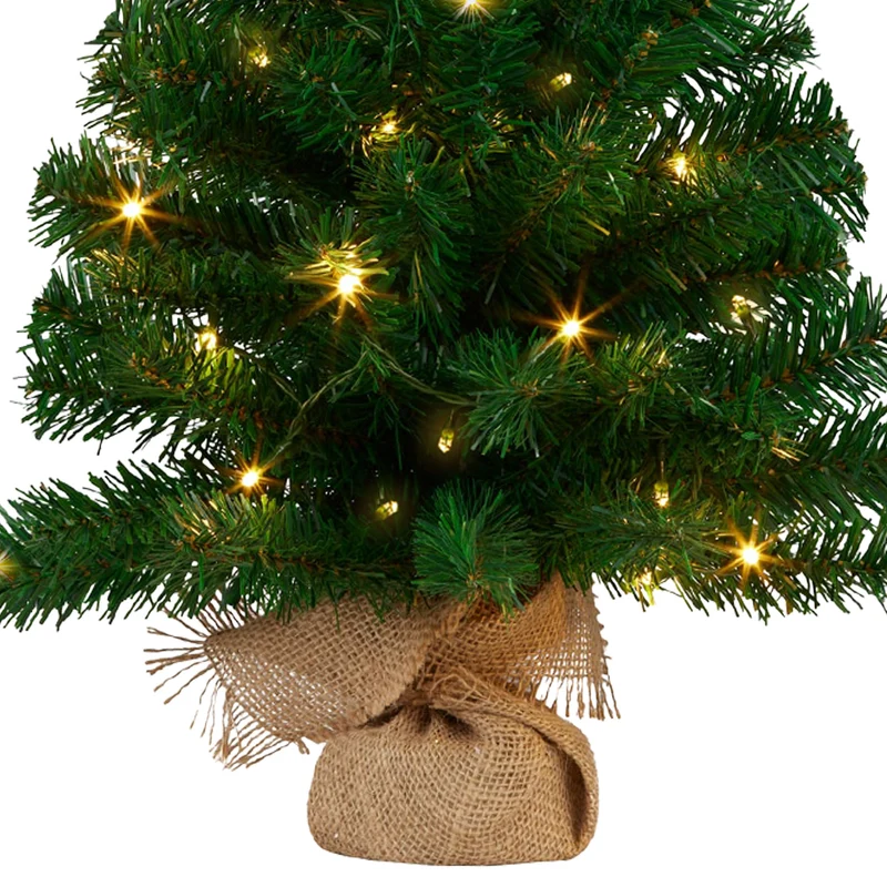 Christabelle 61cm Christmas Tree Chadwick Green Pre-Lit LED Lights Tabletop Mini Small