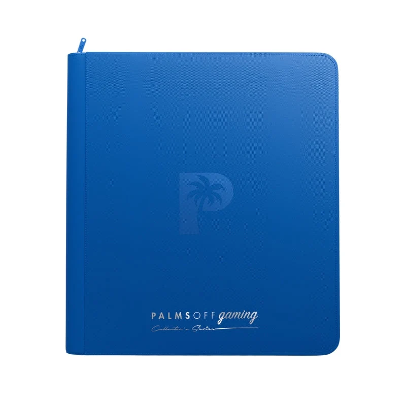 Palms Off Gaming Collector's Series 12 Pocket Zip Trading Card Binder - Blue