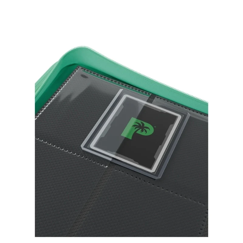 Palms Off Gaming Collector's Series Card Loader TOP LOADER Clear Zip Binder - Turquoise