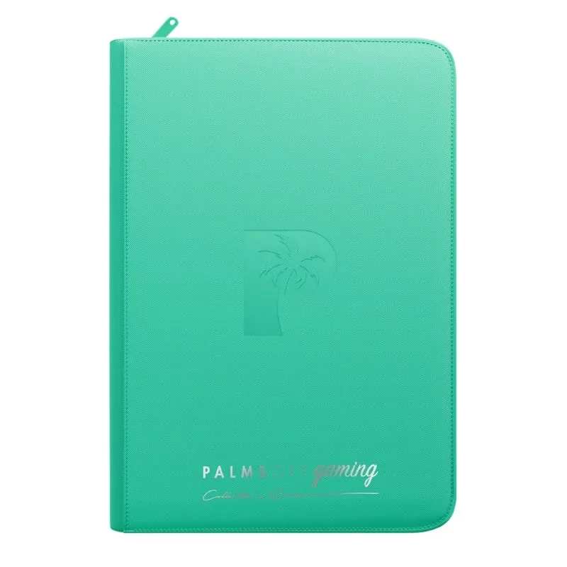 Palms Off Gaming Collector's Series Card Loader TOP LOADER Clear Zip Binder - Turquoise