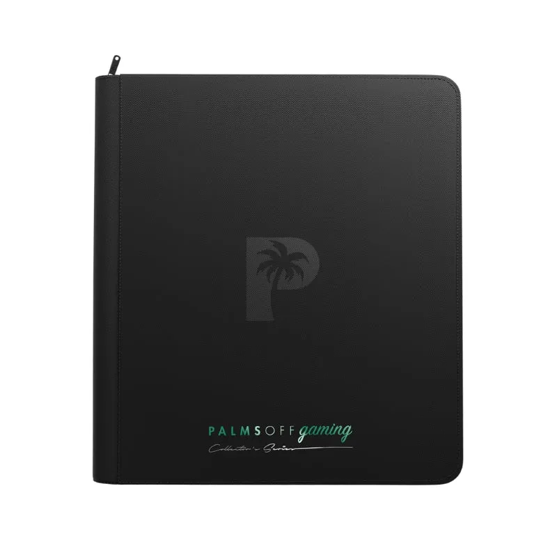 Palms Off Gaming Collector's Series 12 Pocket Zip Trading Card Binder - Black
